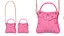 3D Lovely Heart Embellished Handbag Pink