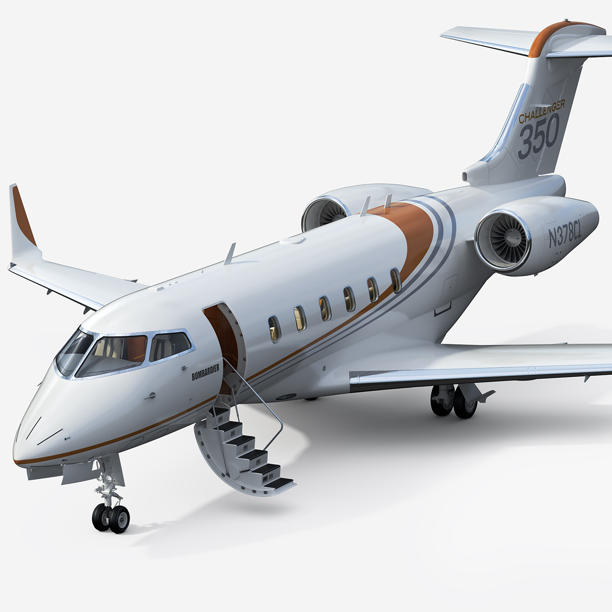3D bombardier challenger 350 business jet model TurboSquid 1463548