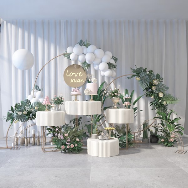 3D Wedding decoration wedding plant activity decoration window display balloon dessert table