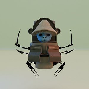 skibidi toilet smurf cat 3D model