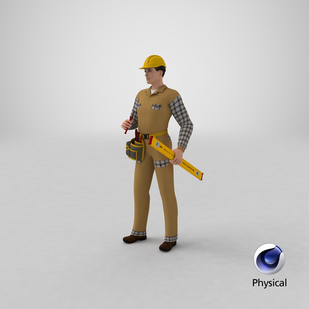 Builder Standing Position 3D Model - TurboSquid 1603699