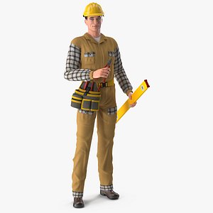 builder standing position 3D model