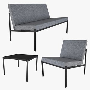 armchair chair coffee 3D model