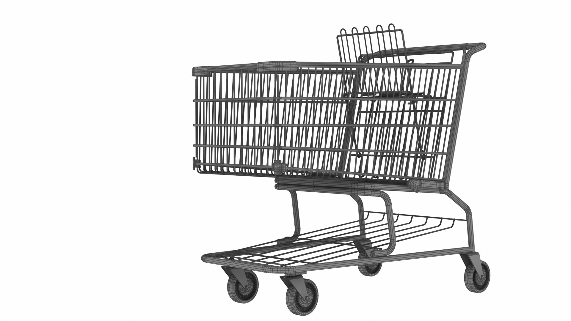 Shopping Cart Metal Blue 3D - TurboSquid 2419746