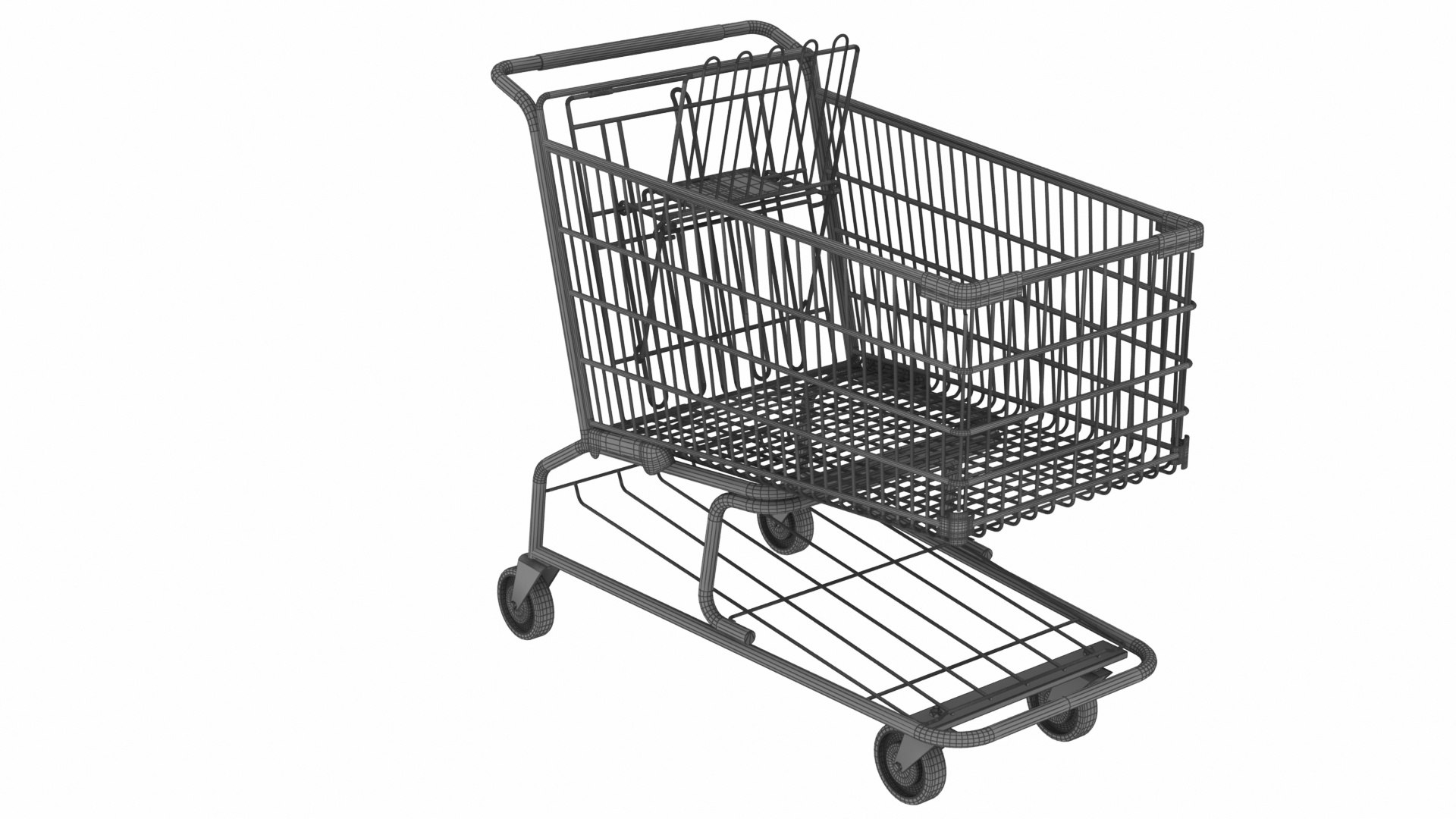 Shopping Cart Metal Blue 3D - TurboSquid 2419746