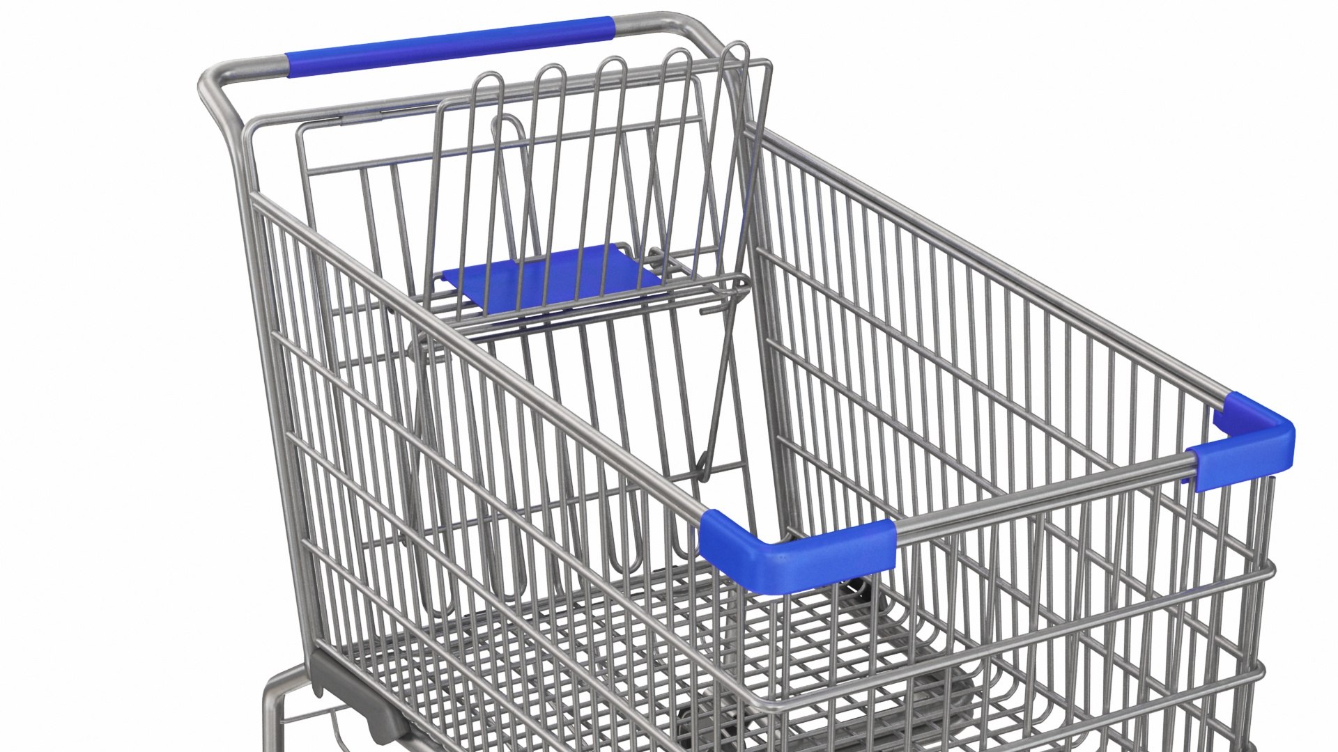 Shopping Cart Metal Blue 3D - TurboSquid 2419746