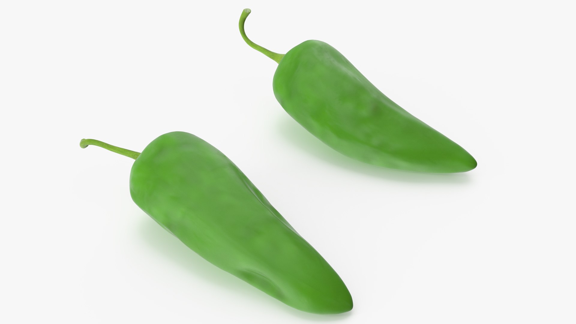 Green Hot Pepper 3D model preview