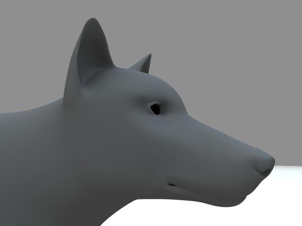 3d realistic rigging wolf