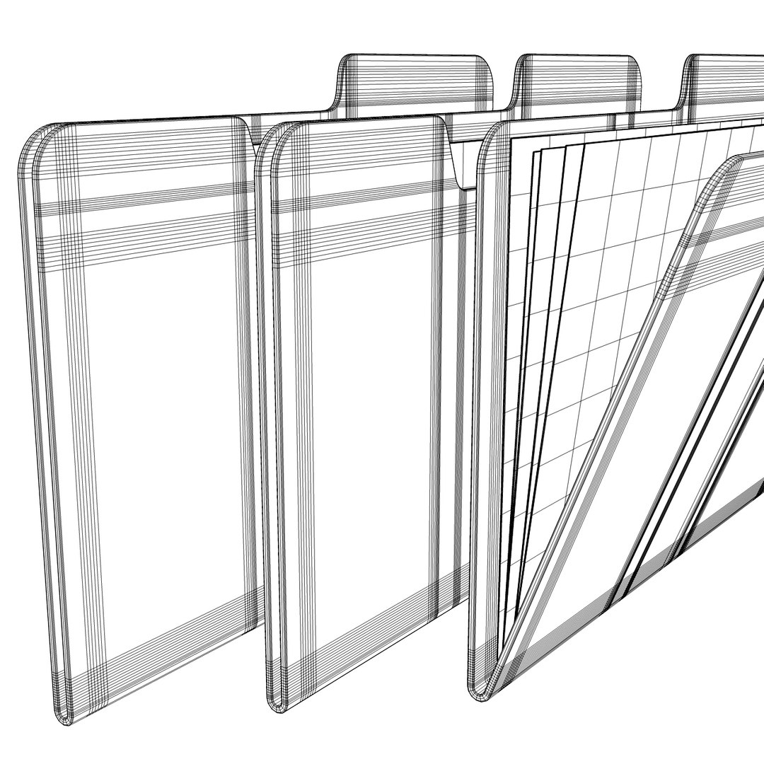 closed opened office file 3d obj