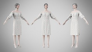 Dress 16 Abstract Pebble Repeat 3D