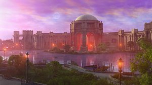 3D model Palace of fine arts night version