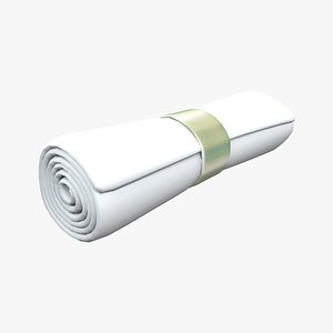 Rolled Napkin and Holder Ring model