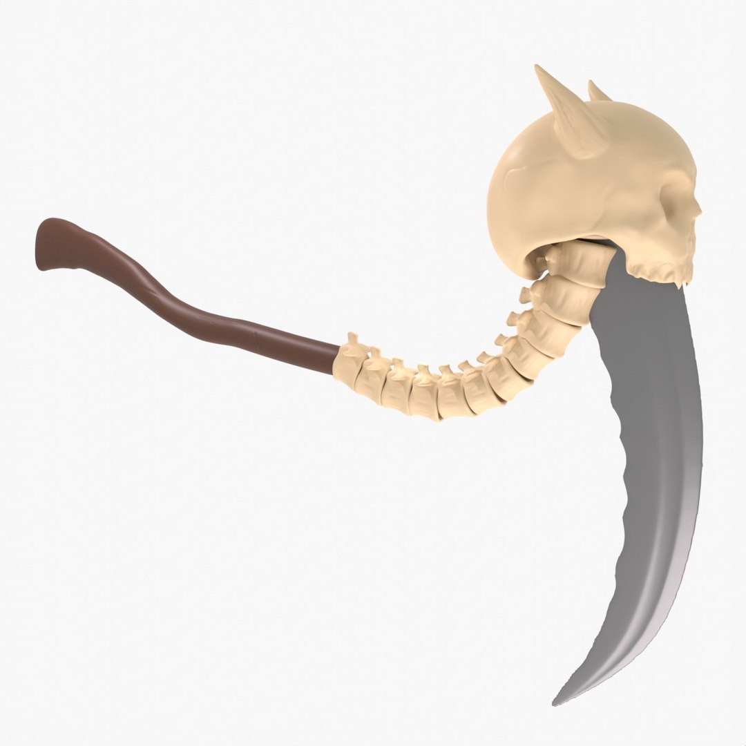 Skull scythe model TurboSquid 2005335