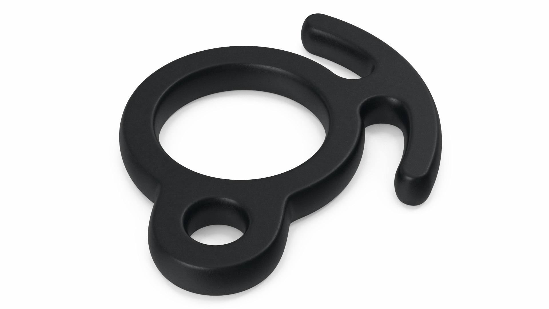 Climbing Descender Accessory Black 3D model preview