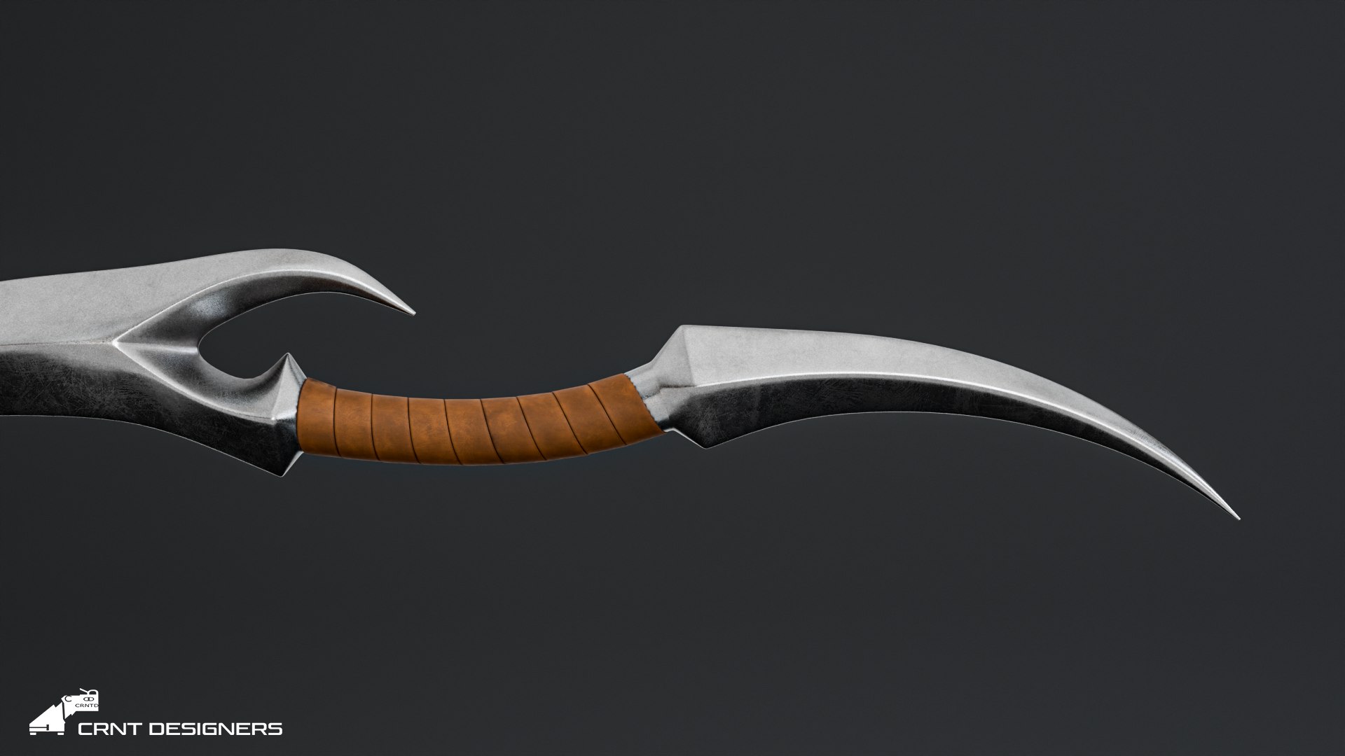 Curved Fantasy Dagger - Stylized Dual Blade 3D Model 3D - TurboSquid ...