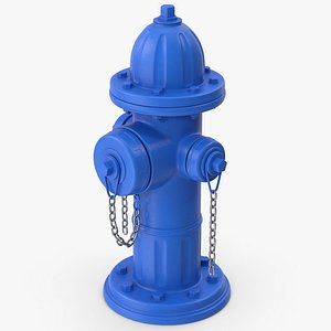 Blue Fire Hydrant 3D model