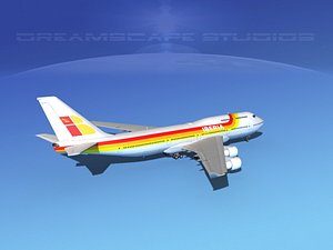 airline boeing 747-400 747 aircraft 3d model