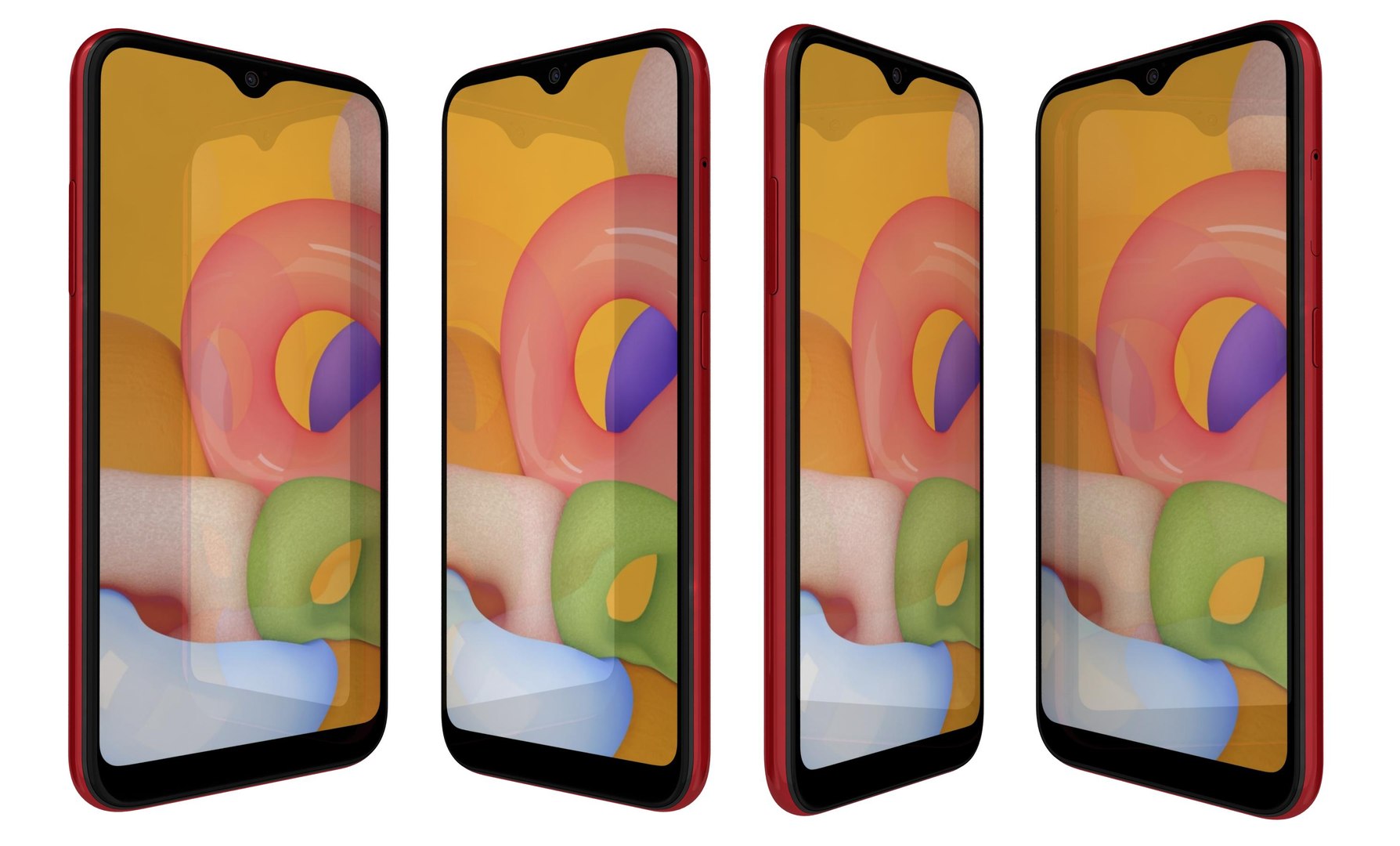 3D Samsung Galaxy A01 Red Model - TurboSquid 1504826