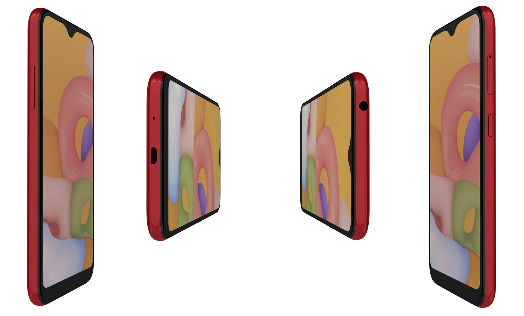 3D Samsung Galaxy A01 Red Model - TurboSquid 1504826