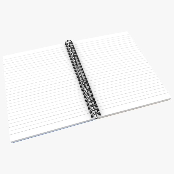 Realistic open notebook 2 3D model - TurboSquid 1166567