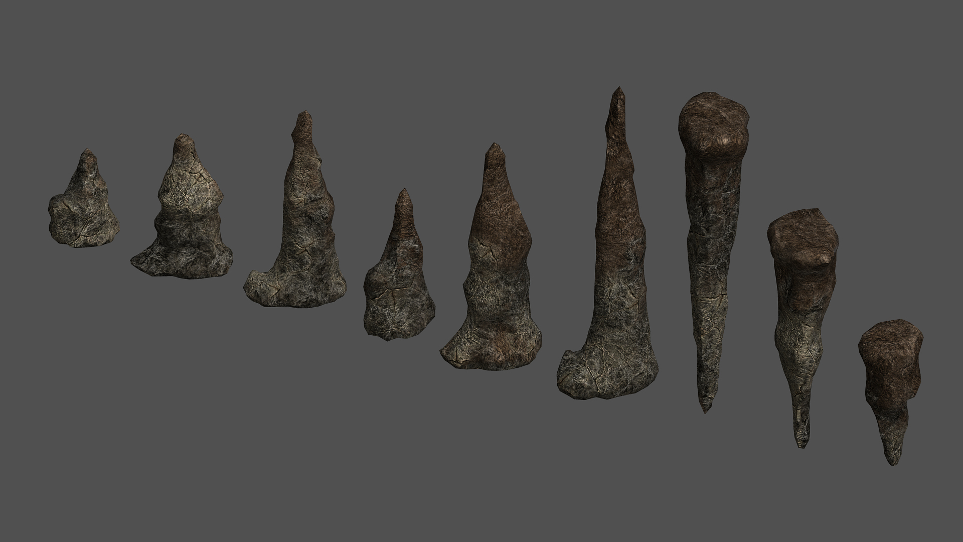 3D set stalagmites - combining https://p.turbosquid.com/ts-thumb/Nx/NX87cu/8ncZyljY/stalagmitescracks/png/1595514275/1920x1080/turn_fit_q99/4f6a6b37f822b45ce7639c081bb3de0c9dcb2f9e/stalagmitescracks-1.jpg