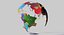 3D geopolitical earth globe 16k model