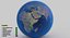 3D geopolitical earth globe 16k model