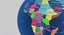 3D geopolitical earth globe 16k model