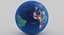 3D geopolitical earth globe 16k model
