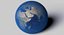 3D geopolitical earth globe 16k model