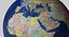 3D geopolitical earth globe 16k model
