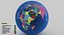 3D geopolitical earth globe 16k model