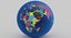 3D geopolitical earth globe 16k model