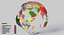 3D geopolitical earth globe 16k model