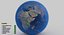 3D geopolitical earth globe 16k model