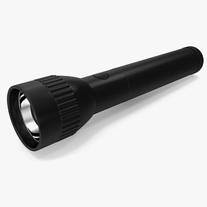 3D Police Tactical Flashlight model