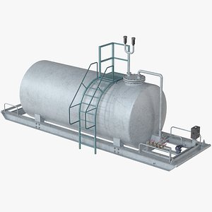 3D model Container Tank Horizontal