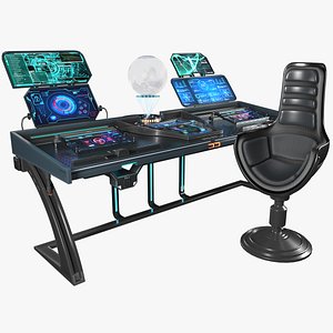 3D model Control panel desk
