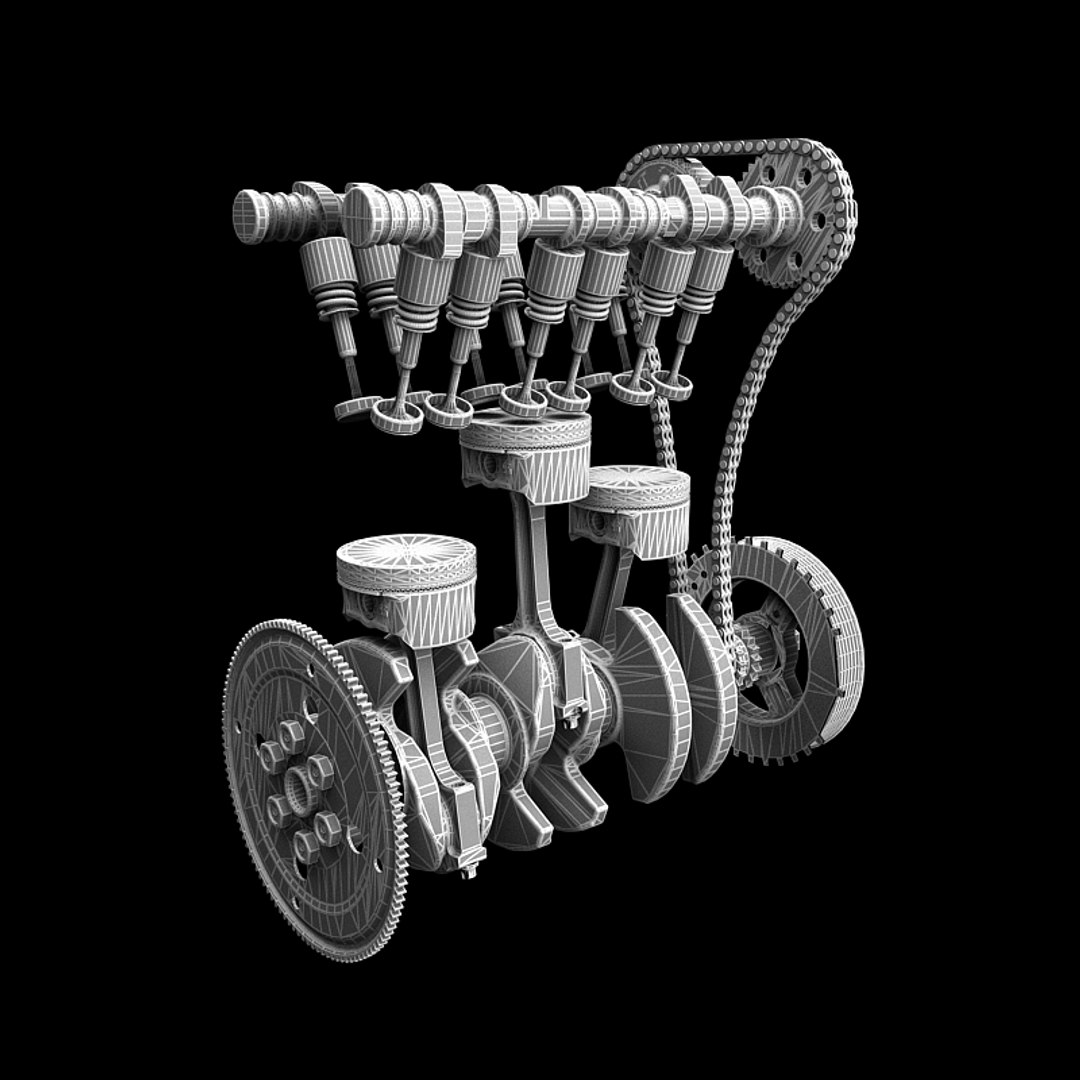 Cylinder Engine 3d Model Turbosquid 1317669 9490