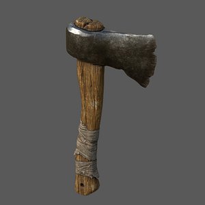3D Post-apocalyptic Survival Axe - Game Ready 3D Model Low-poly 3D model