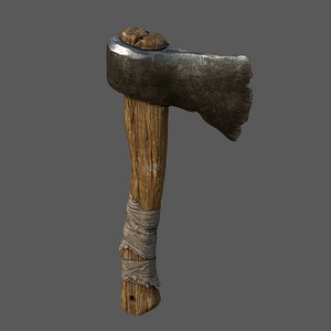 Post-apocalyptic Survival Axe - Game Ready 3D Model Low-poly 3D model
