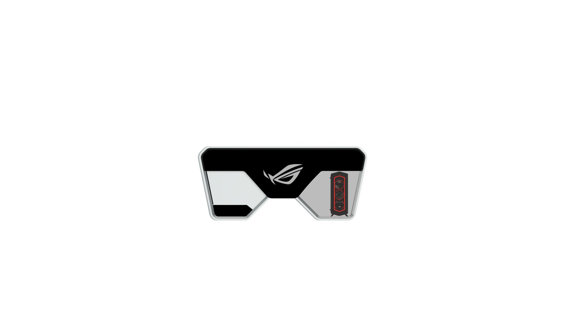 Stylized Modern Gaming Desktop PC Case Featuring A Bold Angular Shell ...