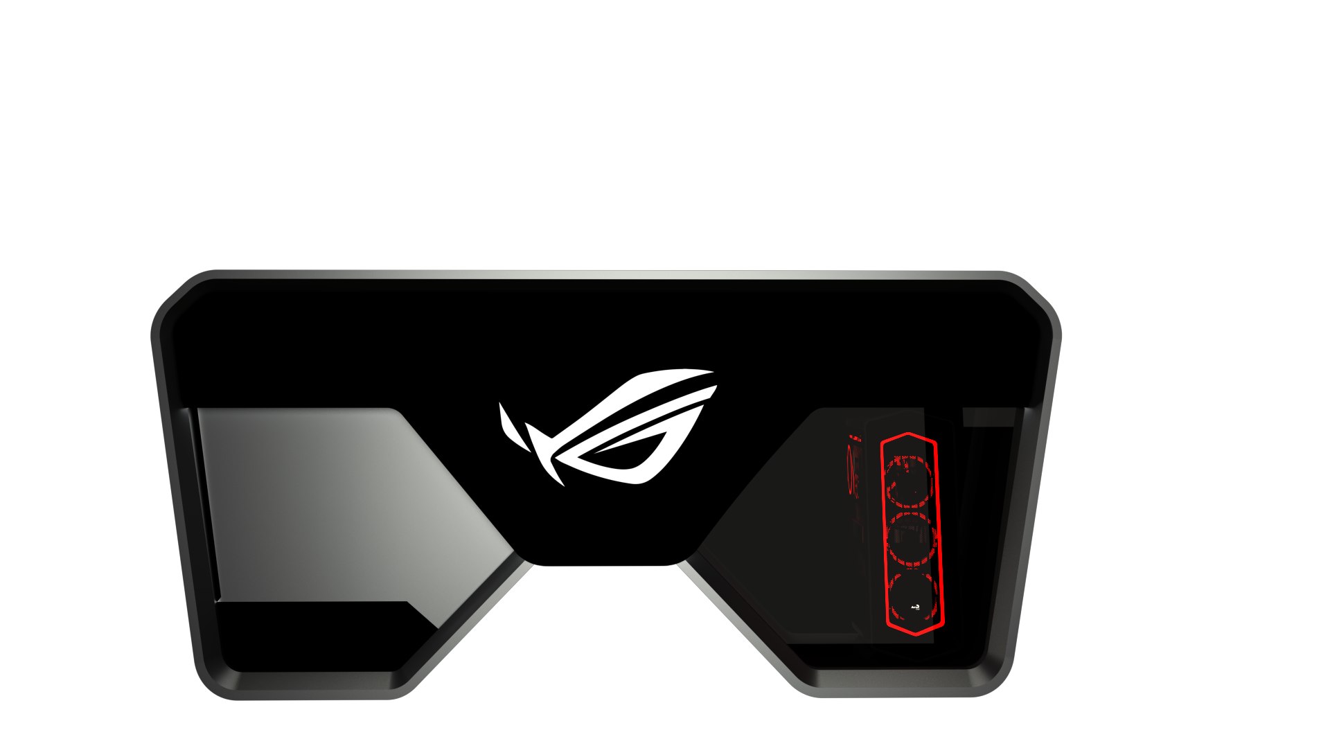 Stylized Modern Gaming Desktop PC Case Featuring A Bold Angular Shell ...