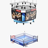 Detailed Boxing Ring With Jumbotron 02