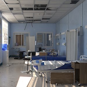 Abandoned Hospital Ward  Nurse station 3D model