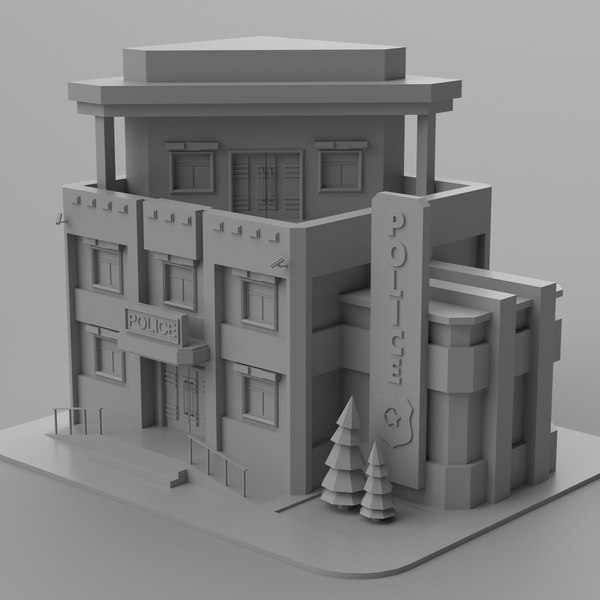 Police Station 02 3D Model - TurboSquid 1771840