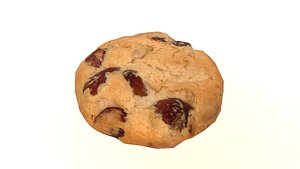 Cranberry Cookie AR VR PBR  Lowpoly with game ready 3d Model 3D