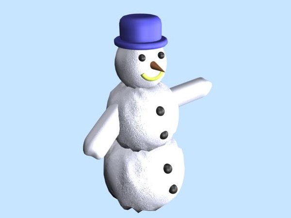 3ds max snow snowman