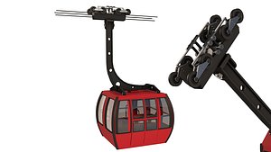 Ski Lift Gondola 3D model