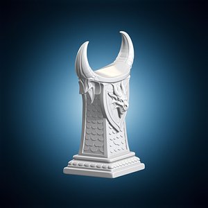 Dragon Crest Headphone Stand 3D Print Model 3D